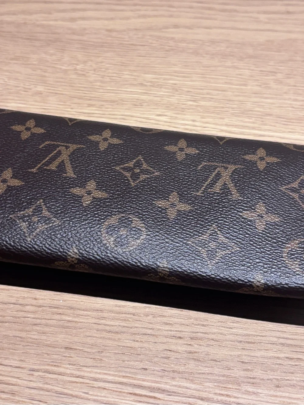 Louis Vuitton Emily Monogram Canvas Brown Flap Wallet Fuchsia